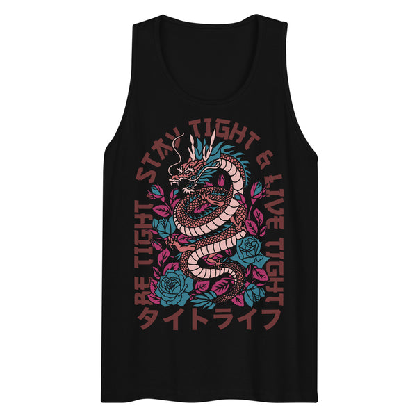 Be Tight, Stay Tight & Live Tight men’s premium tank top